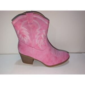 Global Win Pink Short Cowboy Boots. Cowgirl Western Dancing Women's 8 New In Box